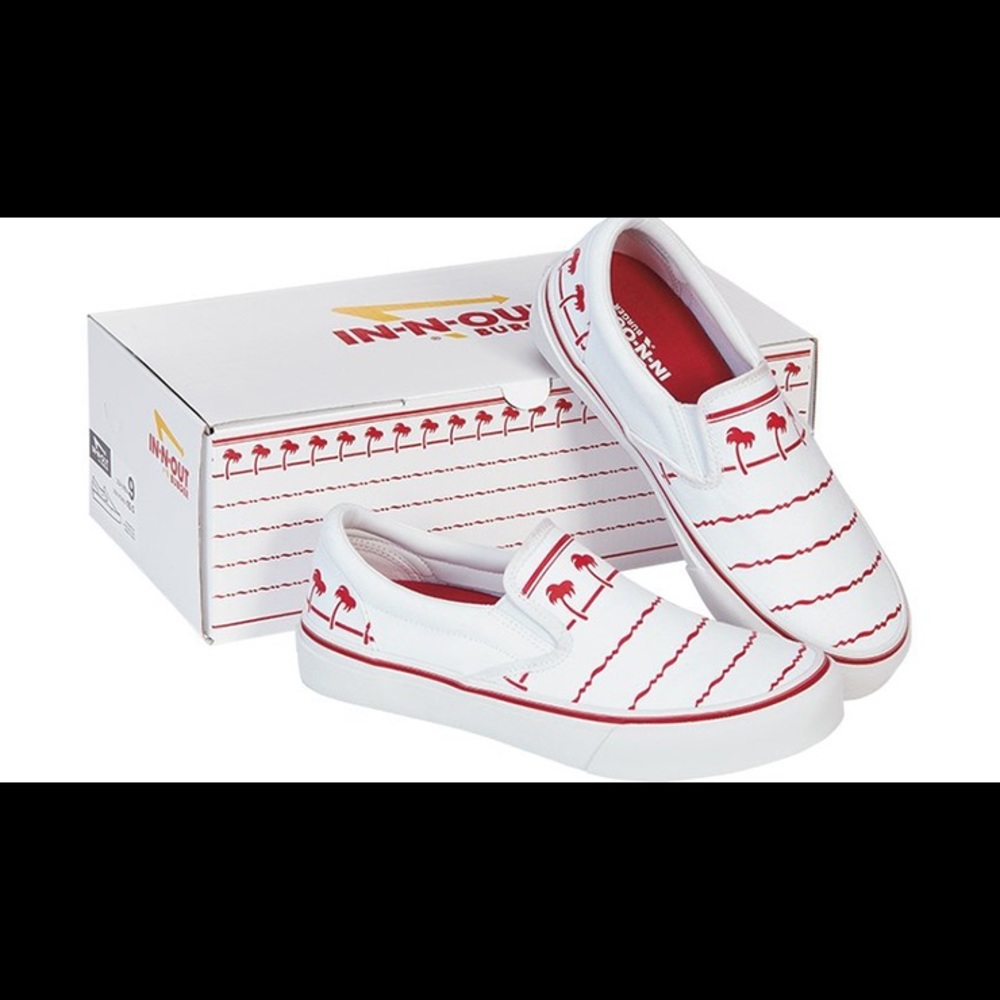 BNWT in-n-out vans sneakers women’s 7.5 palm trees